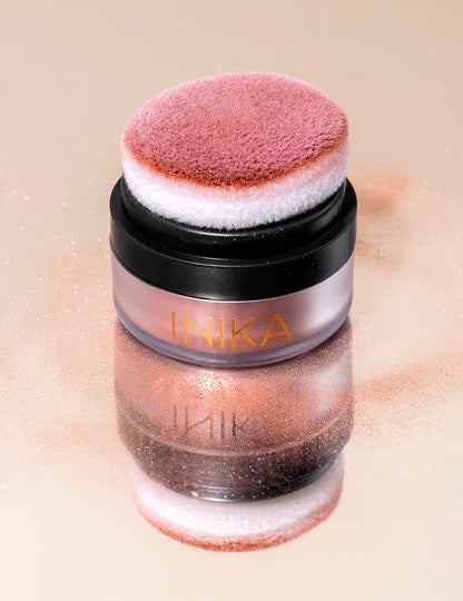 INIKA Organic Mineral Blush Puff Pot (Rosy Glow)